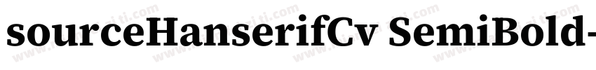 sourceHanserifCv SemiBold字体转换